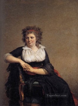  Neoclassicism Canvas - Portrait of the Marquise dOrvilliers Neoclassicism Jacques Louis David